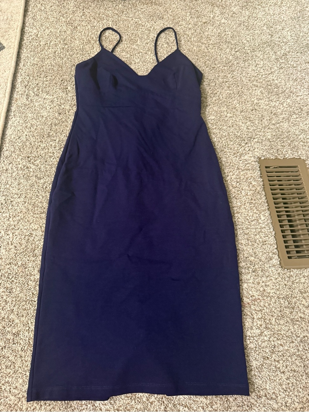 Lulu’s Classic Navy Spaghetti Strap Sheath Dress